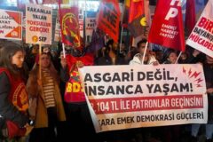 Ankara’da asgari ücret protesto edildi