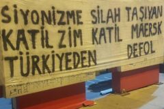 Galata Köprüsü’ndeki Filistin yürüyüşünde pankart taşıyan 3 kişi gözaltına alındı